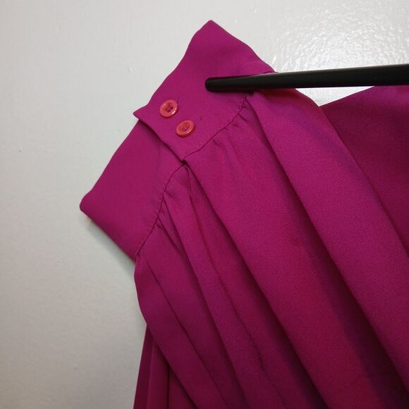 Halogen Pink Blouse – Side Drawstring Detail, Keyhole Back – Women’s Large - Picture 4 of 8